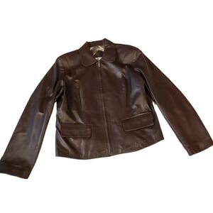 Jose Luis Women's leather jacket butter-soft Chocolate Brown Women's Sz 12